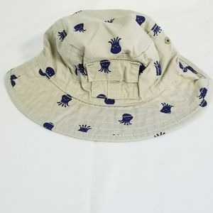 3/$25 NEW Baby Boy's Octopus Print Bucket Hat Size 3-6 Months Nwot